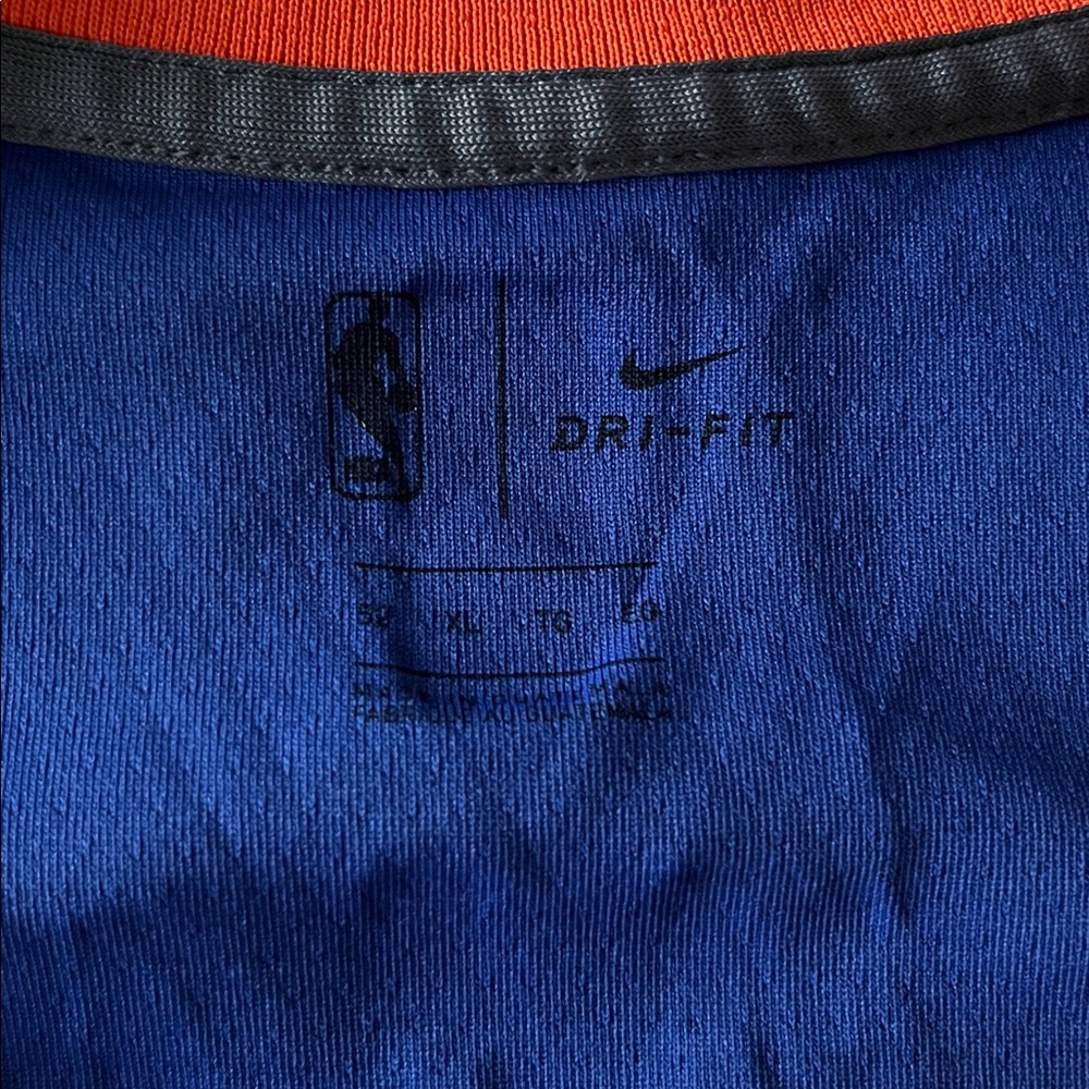 Nike Porzingis Blue and Orange New York Jersey - Picture 2 of 6